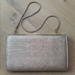 La Regale Shimmering Gold Clutch